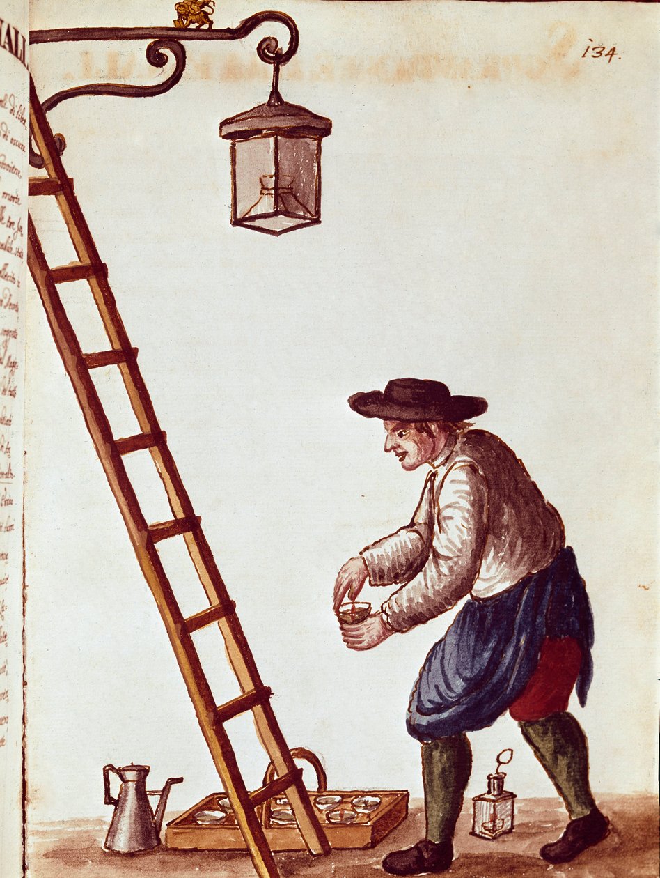 Pieni työ: valaisimet Akvarellipiirustus ja muste Jan van Grevenbroeckin (tai Giovanni Grevembrochin (Grevenbroch) (1731-1807) käsikirjoituksesta) tekijältä Jan van Grevenbroeck