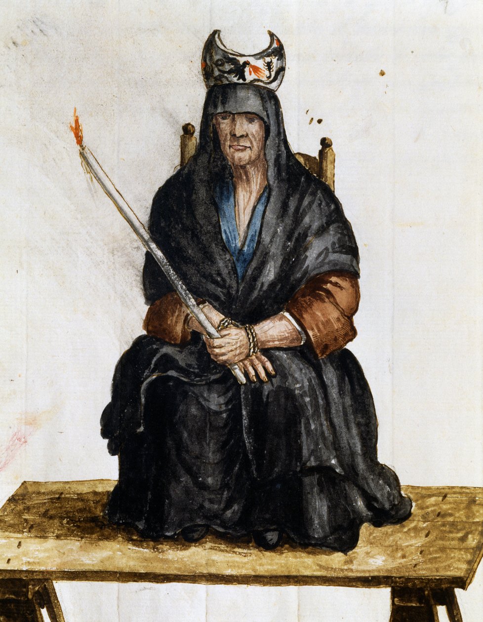 Noita, kuvitus lähes kaikenikäisten venetsialaisten puvuista, ahkerasti kerätty ja maalattu 1700-luvulla, Giovanni di Grevembroch (1731-1807) tekijältä Jan van Grevenbroeck