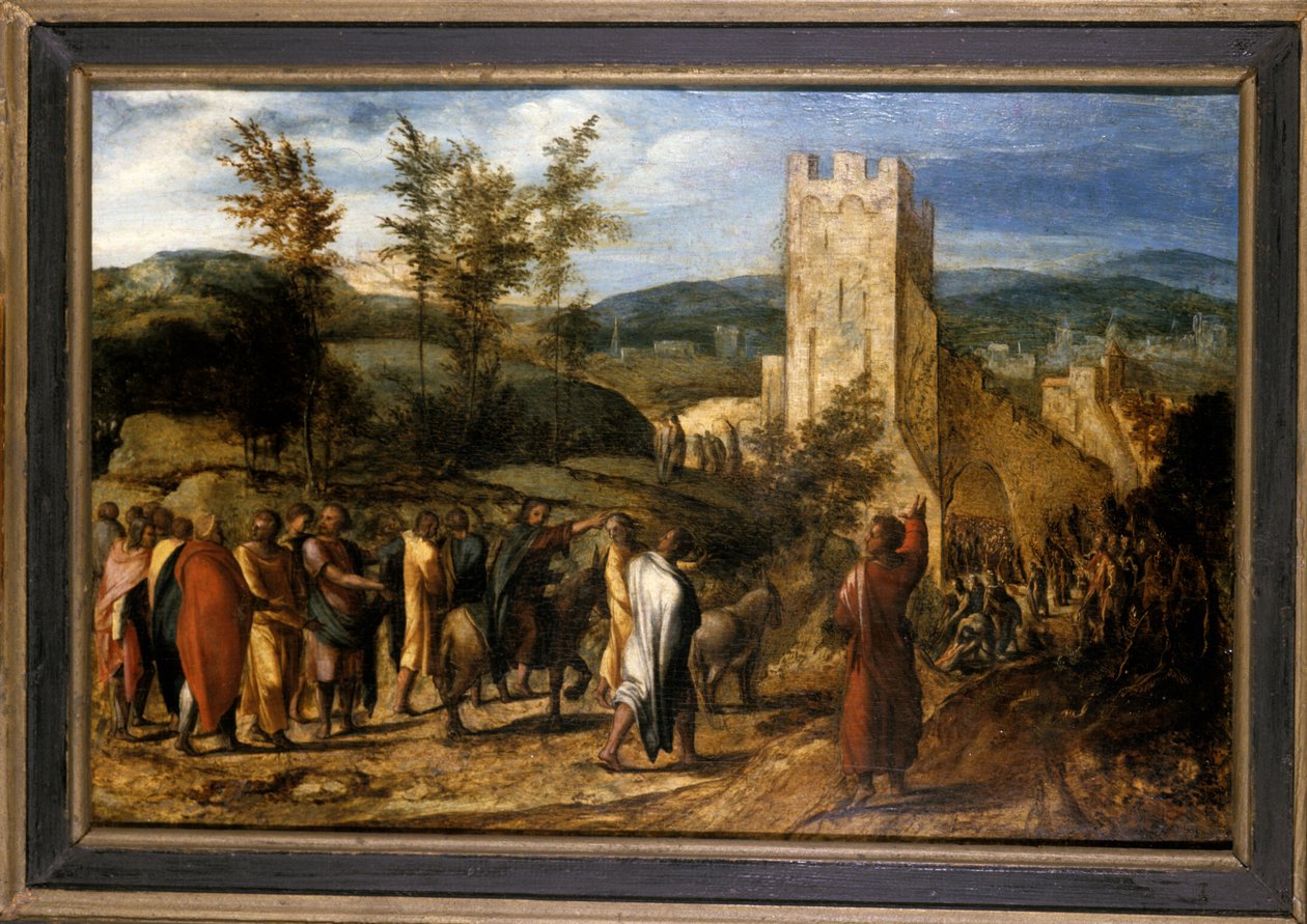 Kristus saapuu Jerusalemiin, 1551-1600 tekijältä Jan van Hemessen