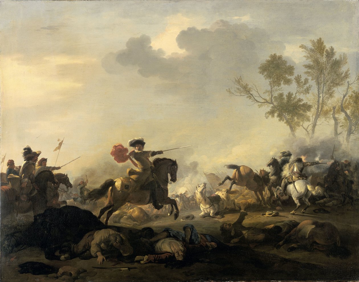 Ratsuväen hyökkäys tekijältä Jan van Huchtenburg