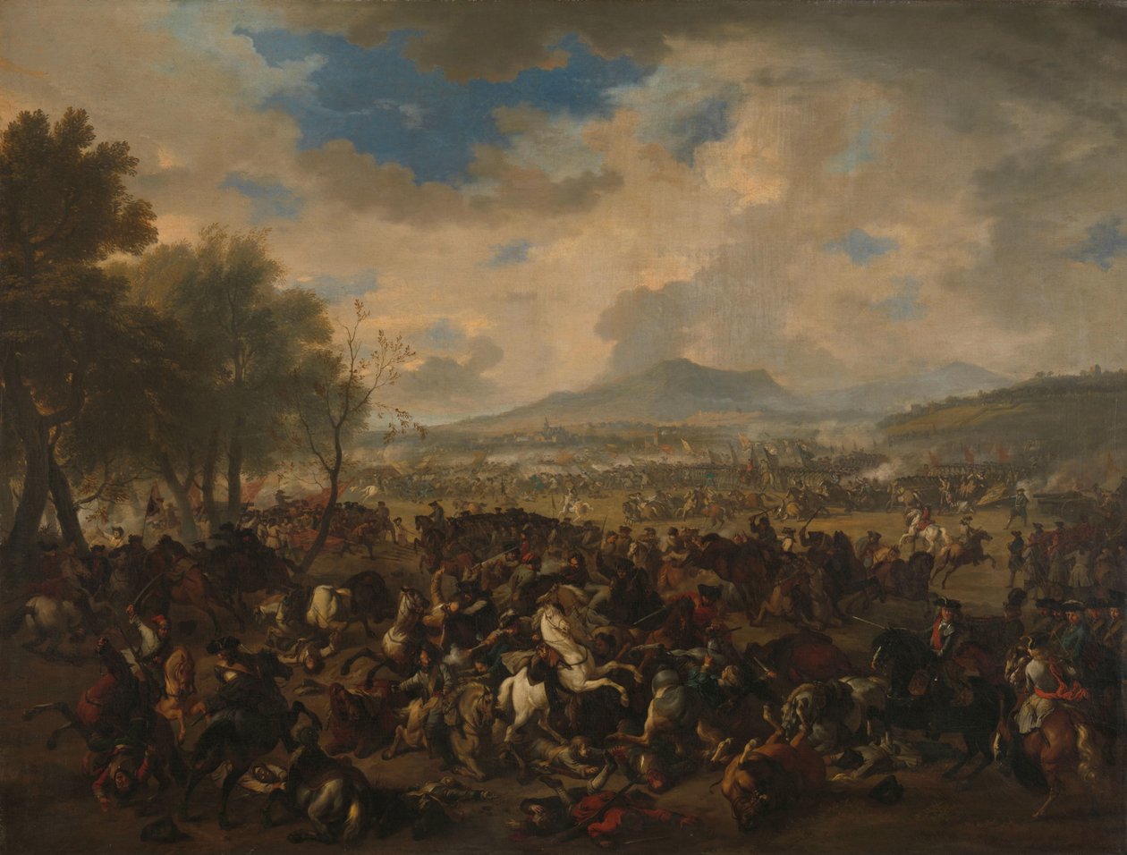 Ramilliesin taistelu Ranskan ja liittoutuneiden valtojen välillä 23. toukokuuta 1706 tekijältä Jan van Huchtenburg