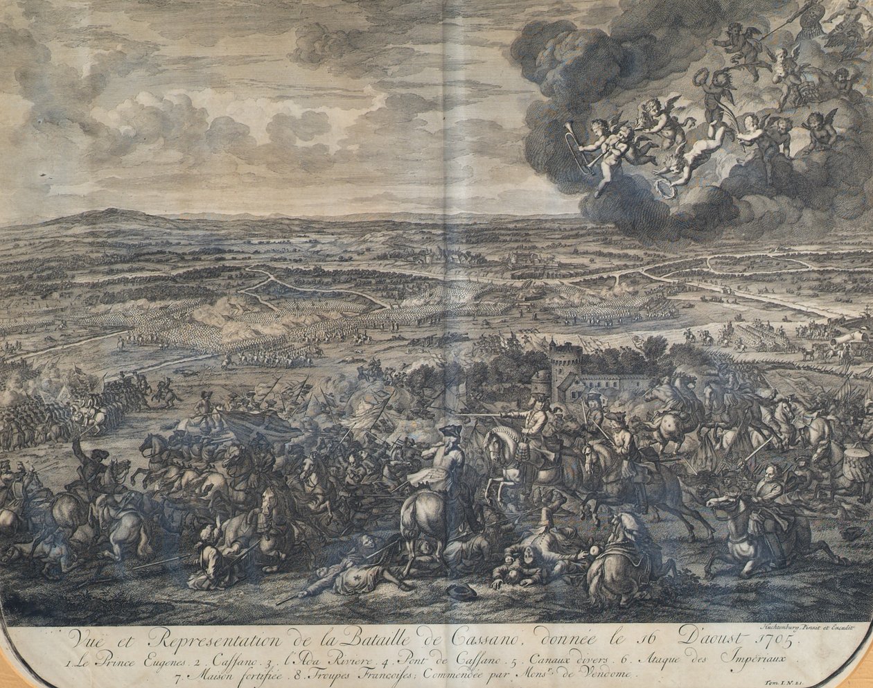 Cassanon taistelu 16. elokuuta 1705 tekijältä Jan van Huchtenburgh