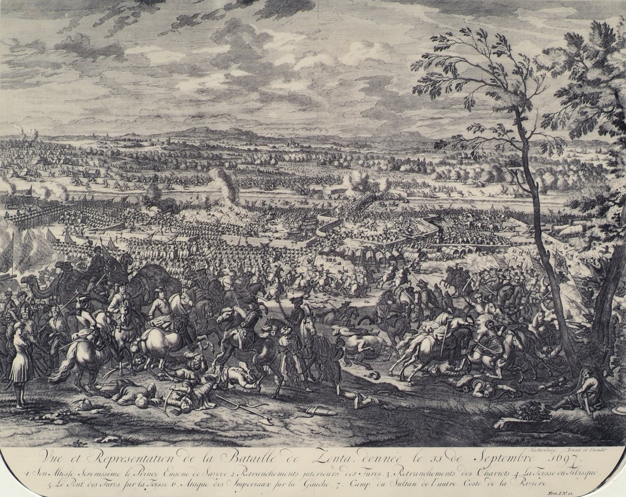 Zentan taistelu 11. syyskuuta 1697 tekijältä Jan van Huchtenburgh