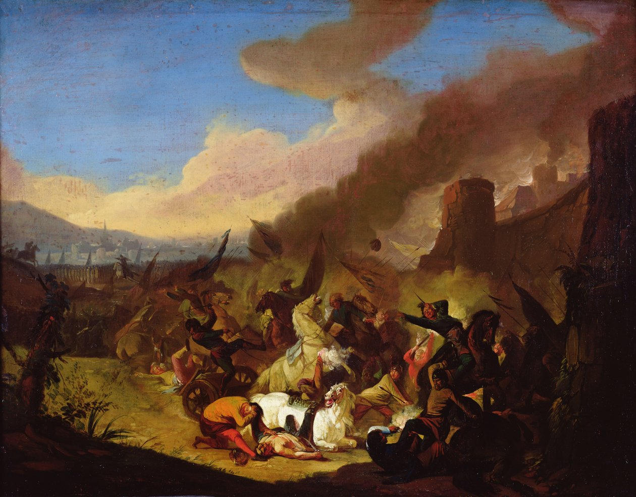 Taistelukohtaus tekijältä Jan van Huchtenburgh
