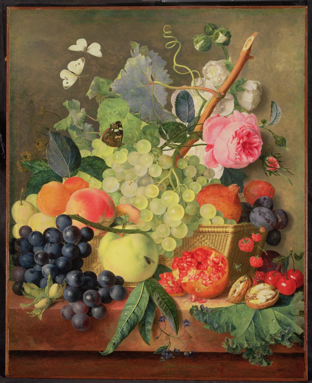 Hedelmäkori, 1744 (paneeli) (pari ks. 86746) tekijältä Jan van Huysum