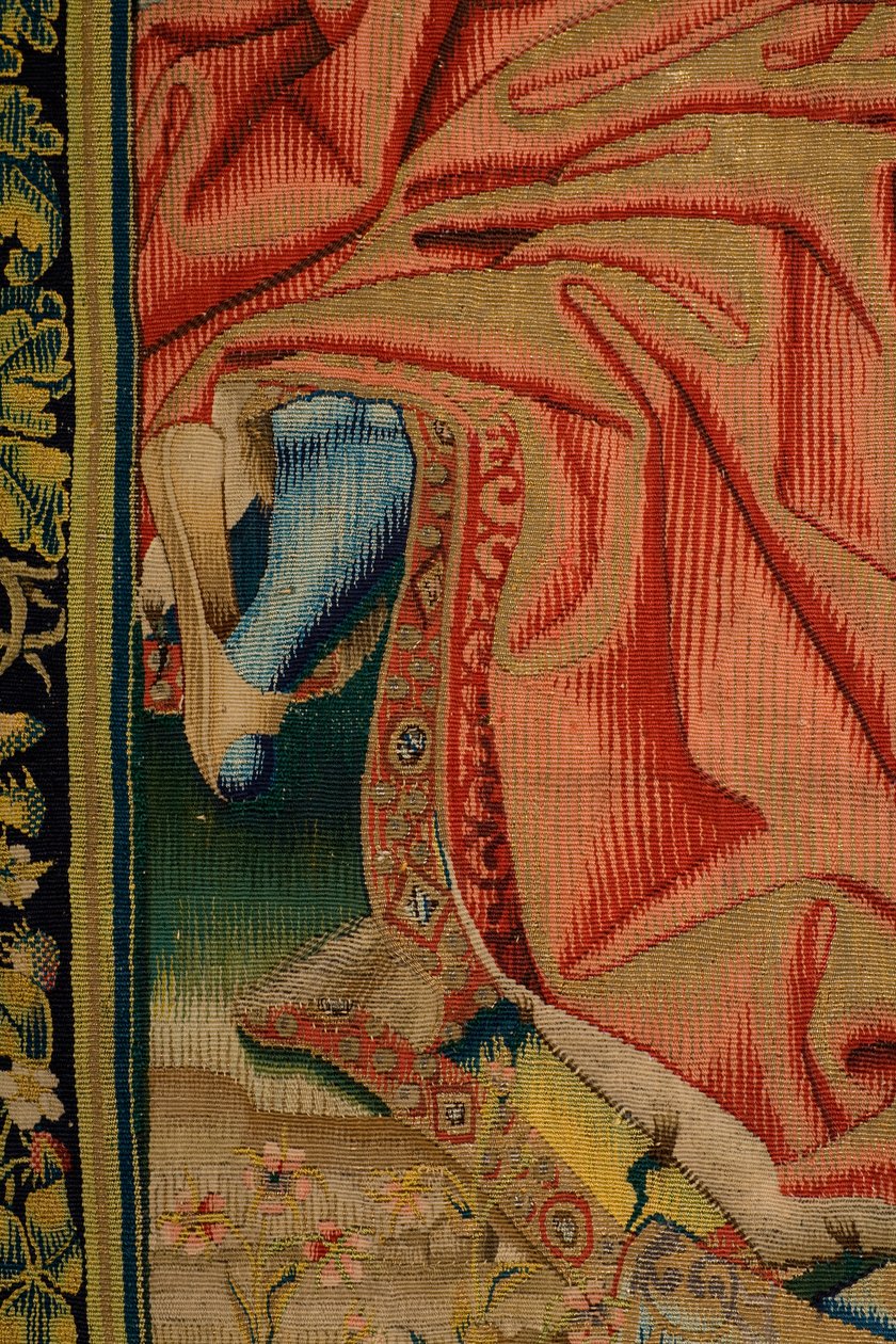 Flanderin kuvakudos. Patrimonio Nacional (Despedida de Cristo/Despedida de Cristo/Kristus jättää hyvästit äidilleen). sarja: El Dosel de Carlos V / Kaarle V:n taivas. tekijältä Jan van II Coninxloo