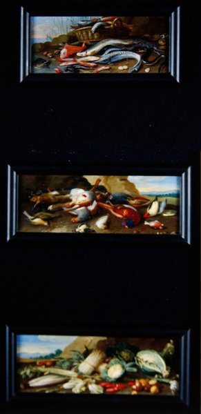 Asetelmakuvat - kala, riista, vihannekset tekijältä Jan van Kessel the Elder