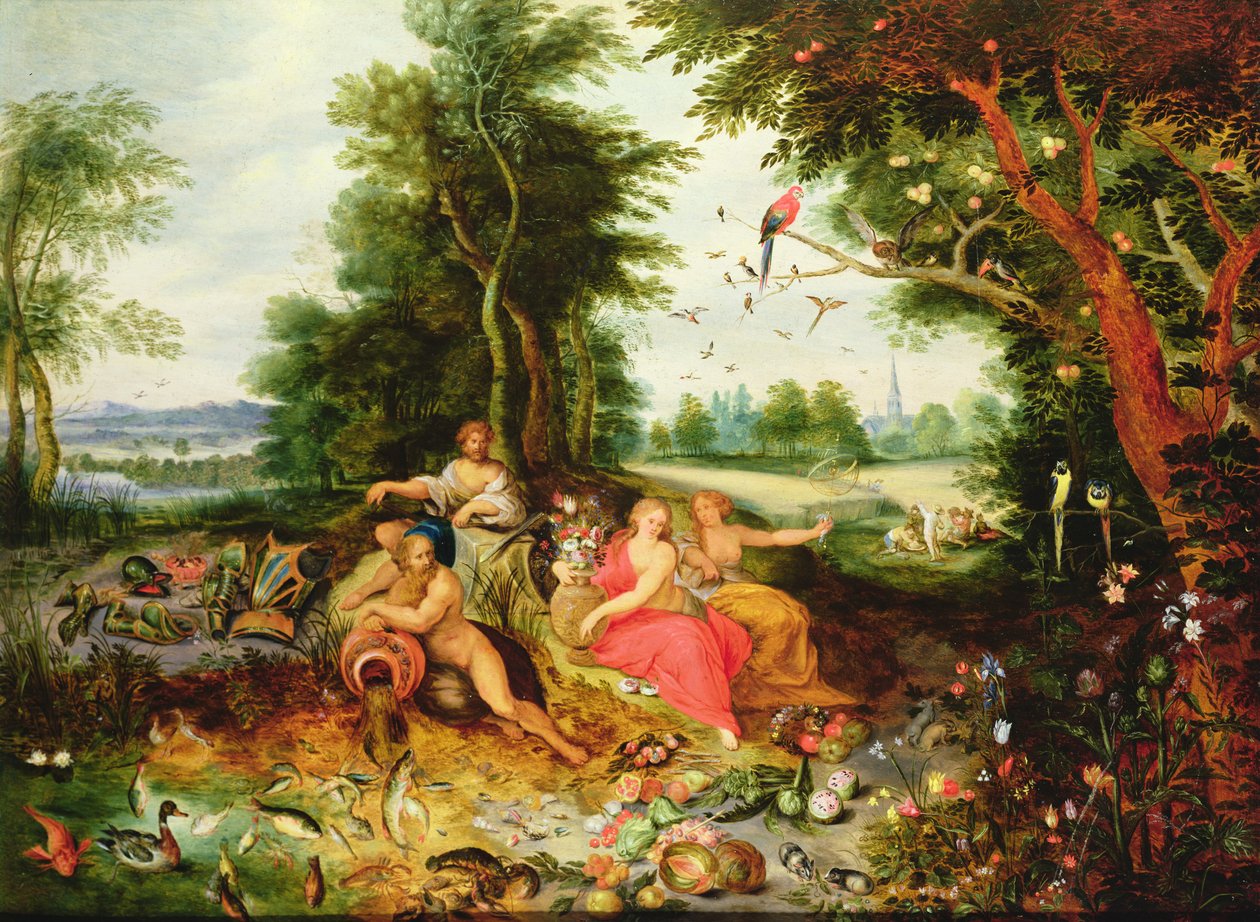 Neljä elementtiä tekijältä Jan van Kessel the Elder