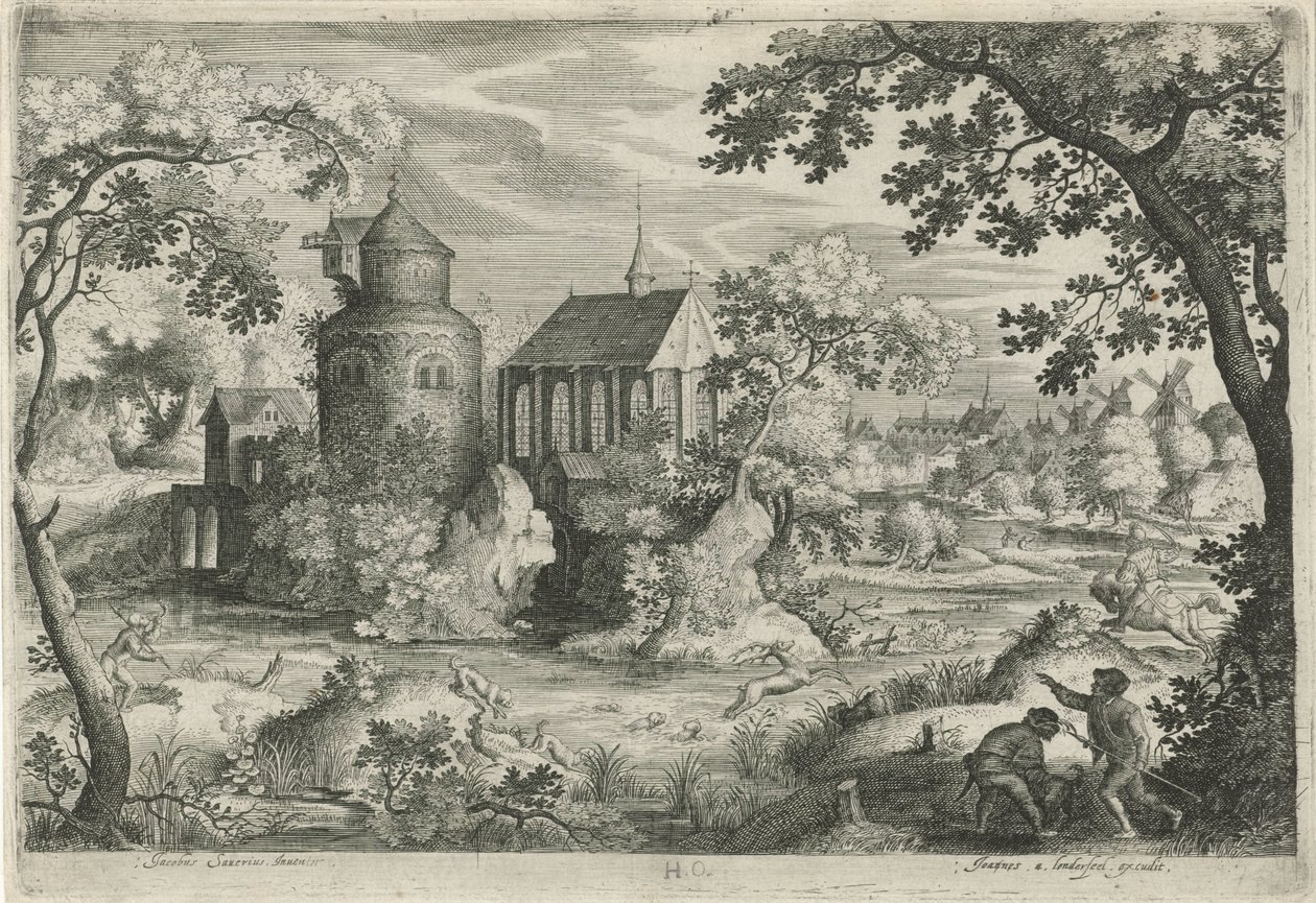 Hirvenmetsästys kappelissa tekijältä Jan van Londerseel
