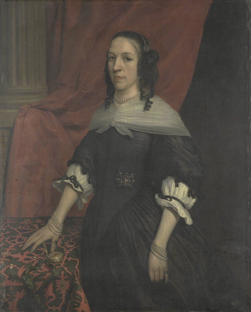 Naisen muotokuva, mahdollisesti Anna van Bourgondië, Slot Windenburg op Dryschorin (Schouwen) perustaja ja Adolf van Kleefin vaimo tekijältä Jan van Rossum