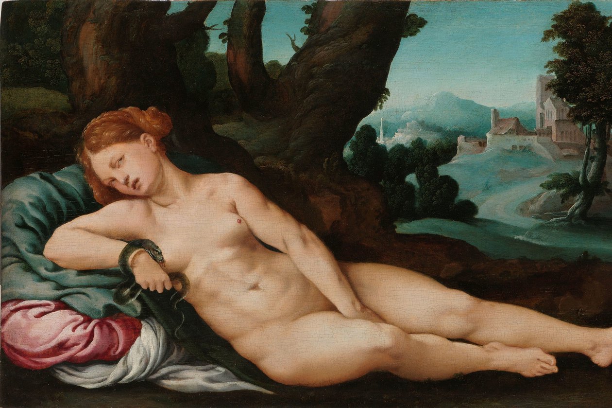 Kuoleva Kleopatra tekijältä Jan van Scorel (attributed to)