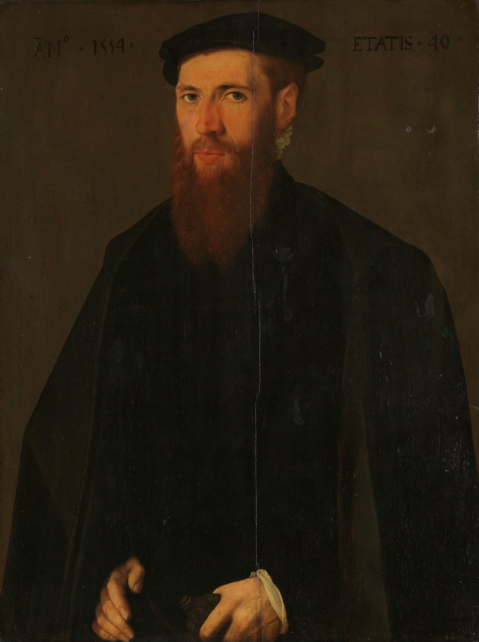 Willem van Lokhorstin (1514-64) muotokuva tekijältä Jan van Scorel (copy after)