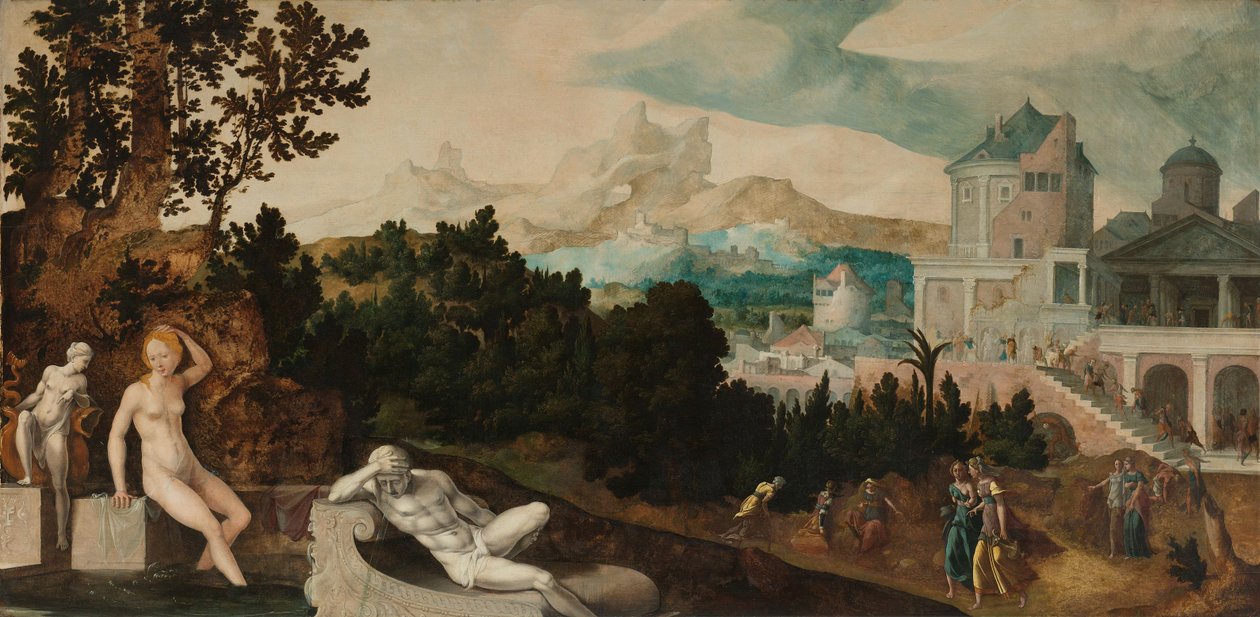 Maisema Batseban kanssa, n. 1540-45 tekijältä Jan van Scorel