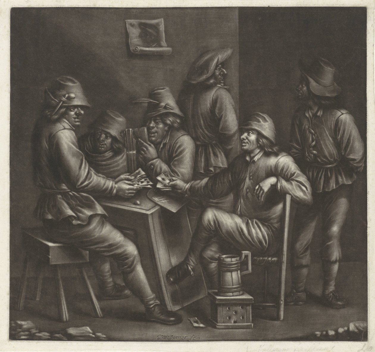 korttipelaajia tekijältä Jan van Somer