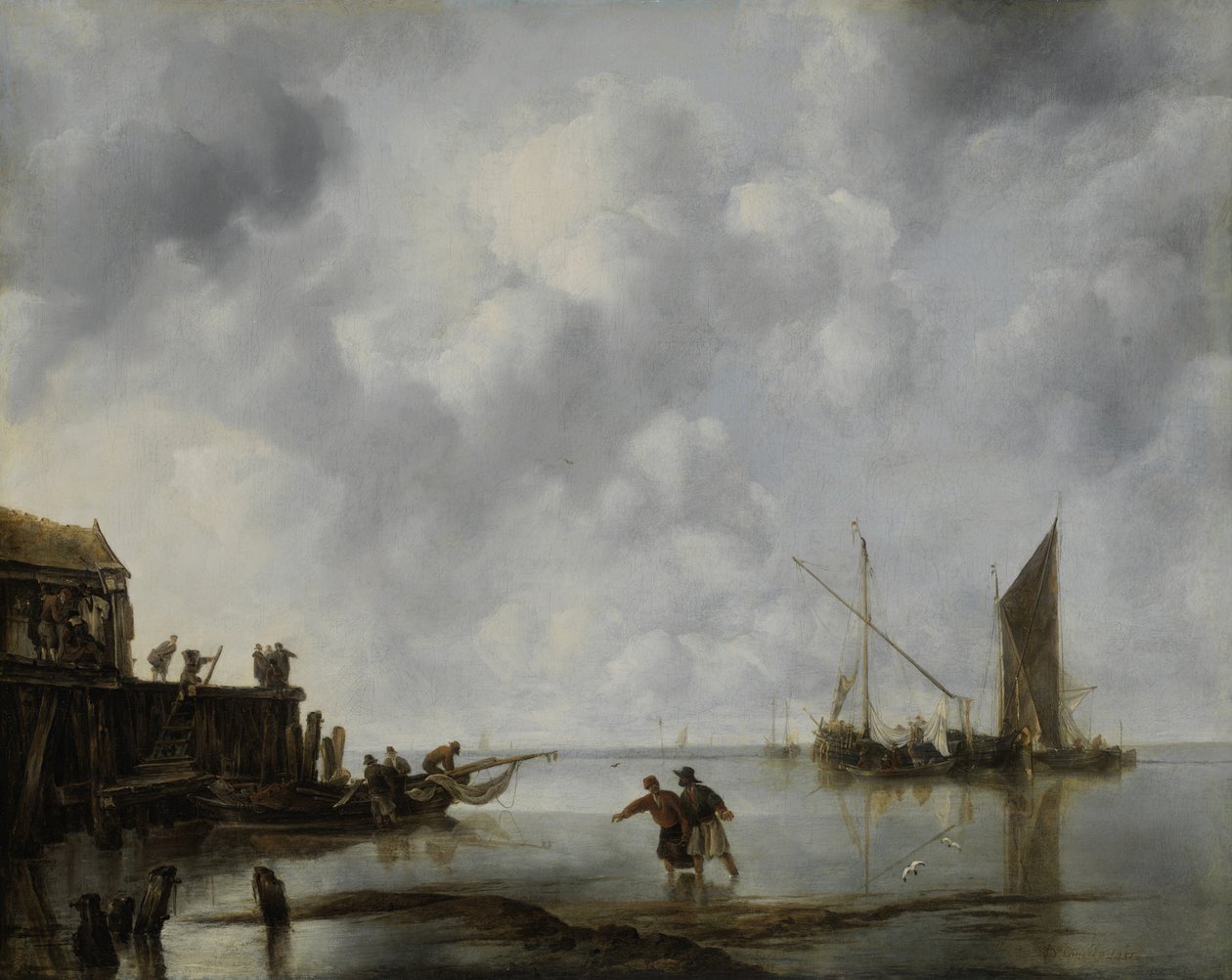 Kalastusveneet rauhassa, 1651. tekijältä Jan van de Cappelle