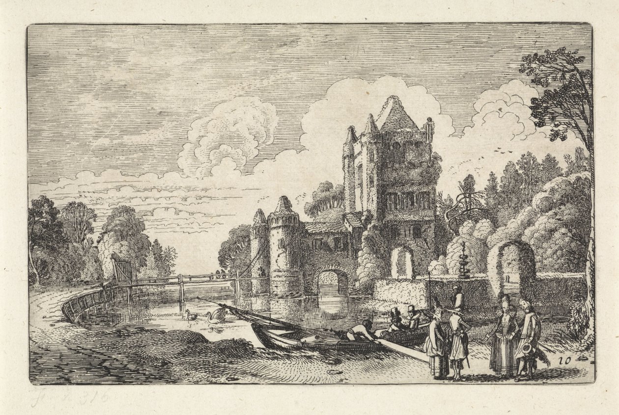 Maisema Amsterdamin portilla Haarlemissa Maisemat (sarjan nimi) Amenissimae aliquot requculae (sarjan nimi) tekijältä Jan van de Velde (II)