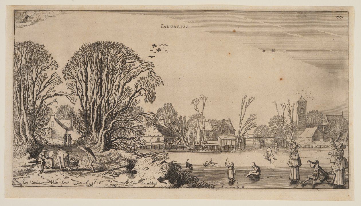 Tammikuu, vuoden kahdestatoista kuukaudesta tekijältä Jan van de Velde II