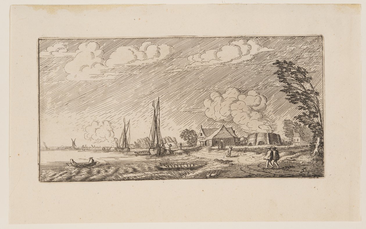 Lime-Kiln myrskyisällä säällä, kuudelta maisemalta tekijältä Jan van de Velde II