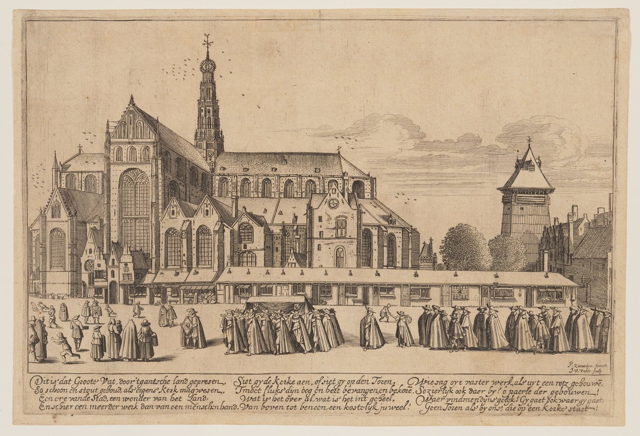 Pyhän Bavon kirkko Haarlemissa tekijältä Jan van de Velde II