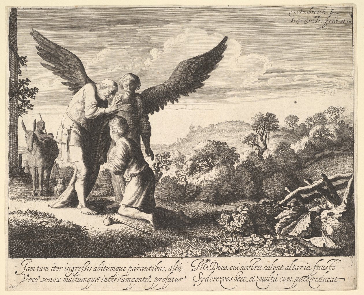 Sokean Tobitin siunaama Tobias, 1620-41. tekijältä Jan van de Velde II