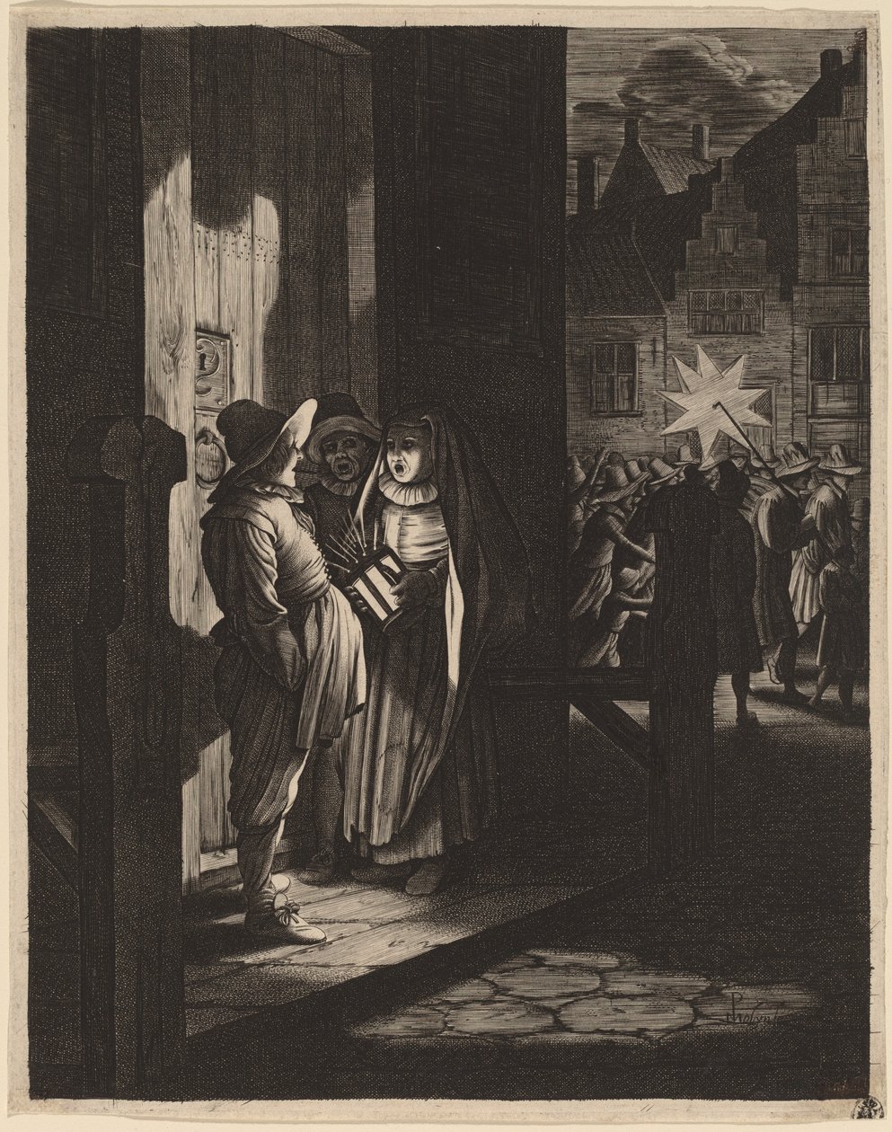 Kuninkaiden tähti, yöpala tekijältä Jan van de Velde II after Pieter Molijn