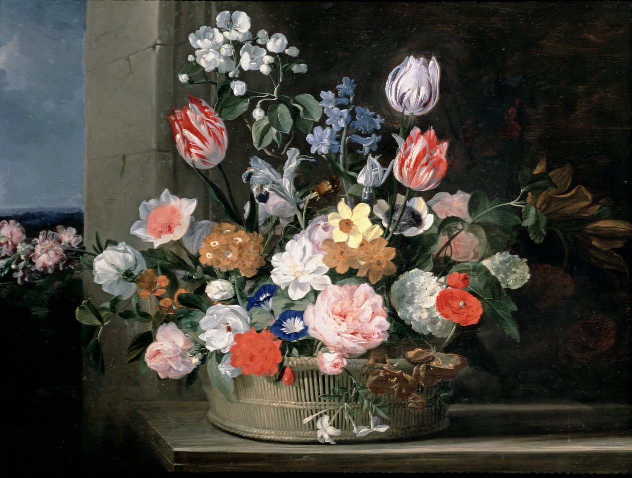 Kukkia korissa, 1650-56 tekijältä Jan van den Hecke