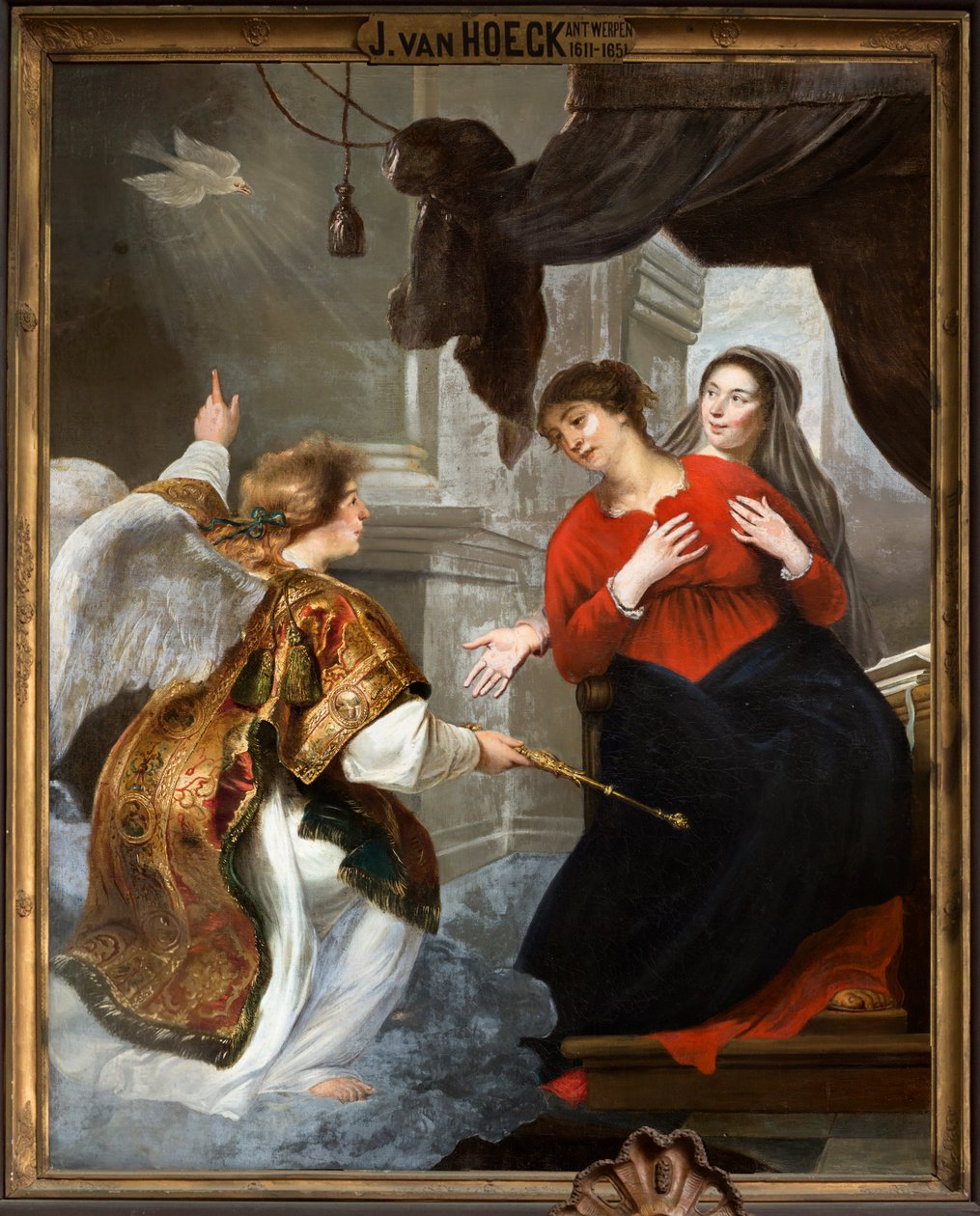 Seurakuntakirkko (Parish Church Our Lady). Sisustus. maalaus. tekijältä Jan van den Hoecke