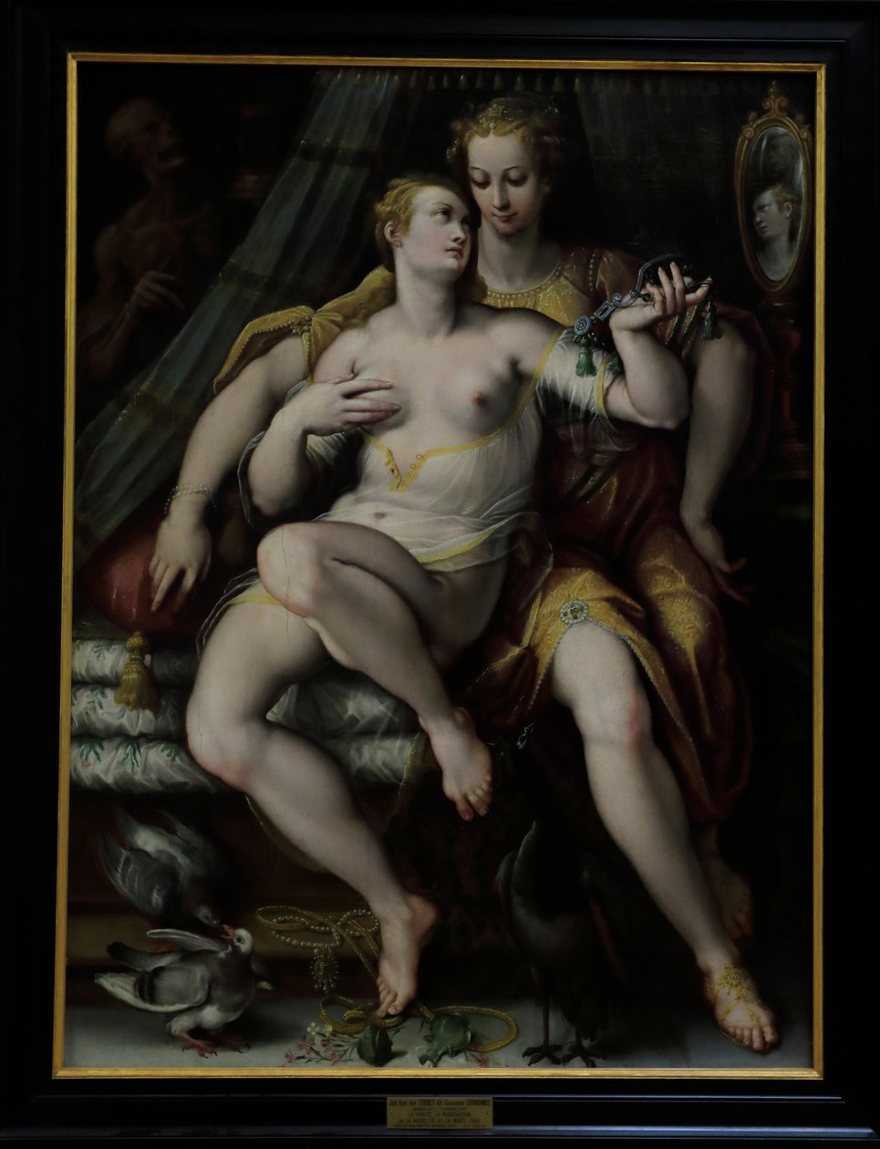 Turhamaisuus, maltillisuus ja kuolema tekijältä Jan van der (1523 1605) Straet