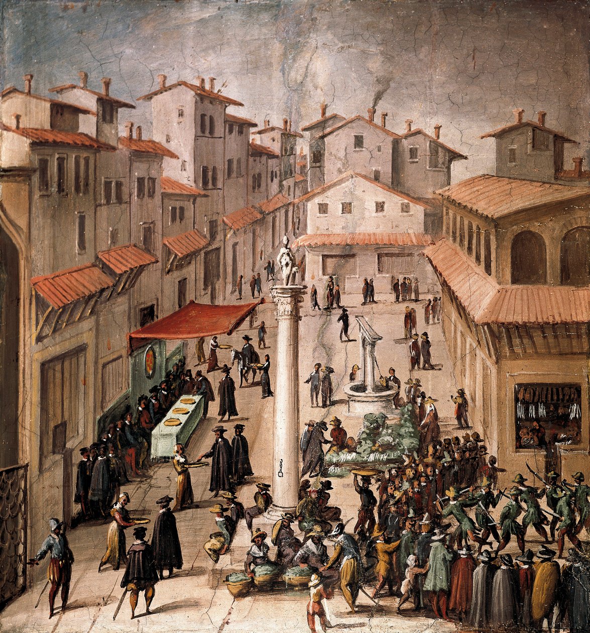 Piazza del Mercato Vecchio, Firenze tekijältä Jan van der Straet