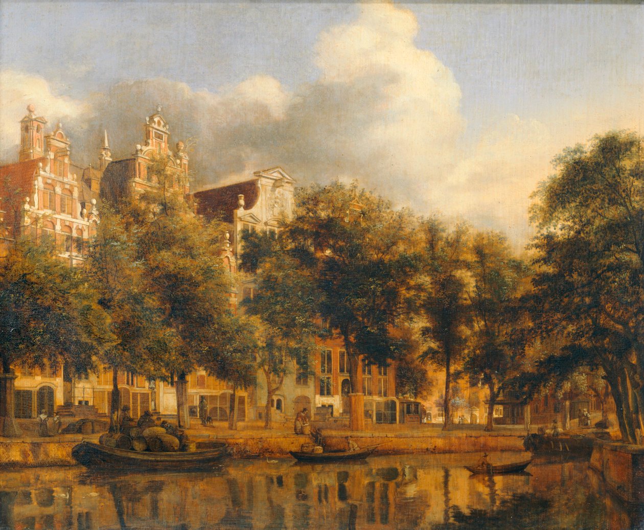 Le Herengracht à Amsterdam - Herengracht Amsterdamissa, noin 1668/1674 ... tekijältä Jan van der (manner of) Heyden