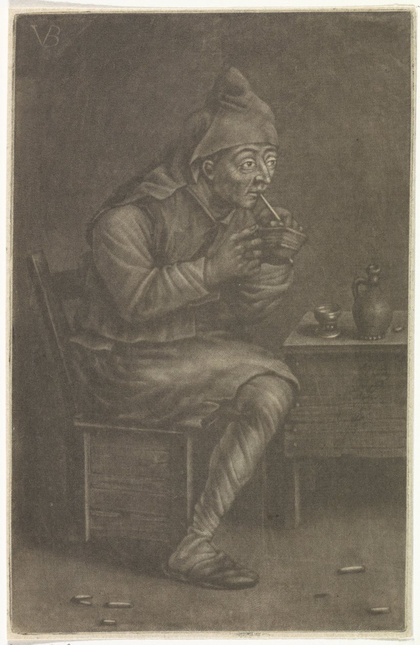 Mies sytyttää piippunsa tekijältä Jan van der Bruggen