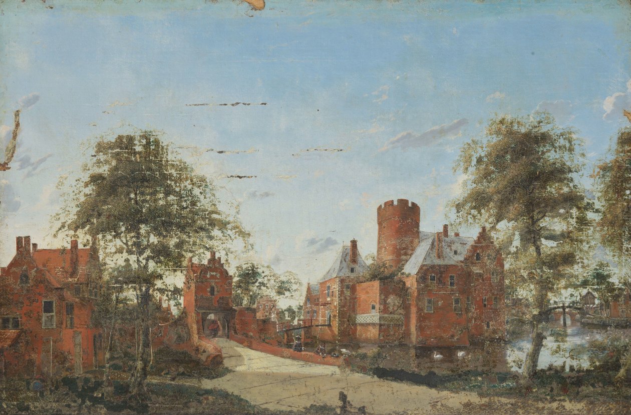 Loenerslootin linna Angstelissa tekijältä Jan van der Heyden (manner of)