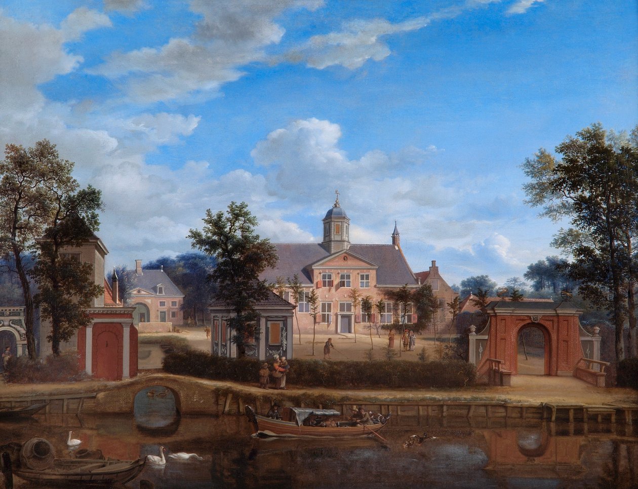 Goudesteinin linna, Vecht-joen varrella, lähellä Maarsenia tekijältä Jan van der Heyden