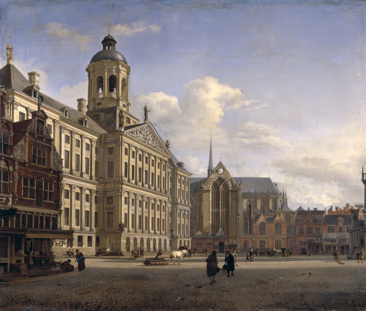 Uusi kaupungintalo, Amsterdam, 1668 tekijältä Jan van der Heyden