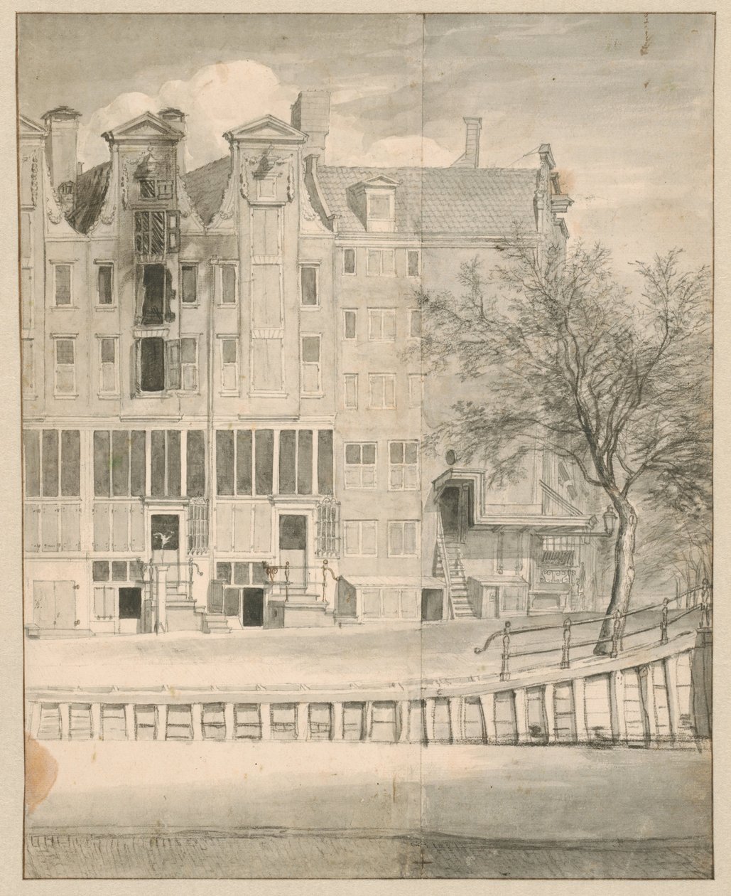 Palanut talo Leidsegrachtilla, 1684 tekijältä Jan van der Heyden