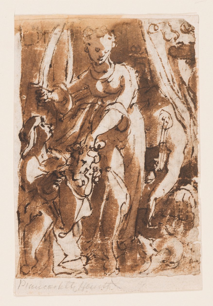 Recto: Judith Holofernesin pään kanssa; Jae: Pietà tekijältä Jan van der Straet, called Stradanus
