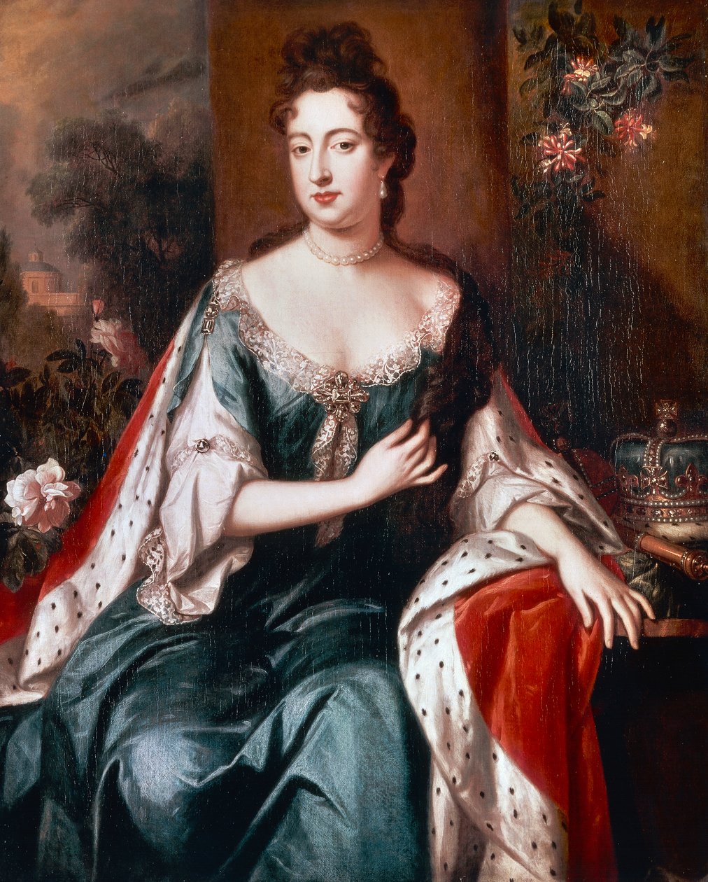 Queen Mary II, n. 1692-1694 (öljy kankaalle) tekijältä Jan van der Vaardt