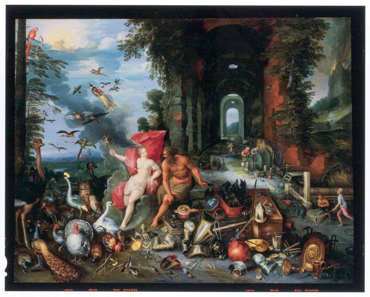 Tulen ja ilman allegoria tekijältä Jan van the Elder Kessel