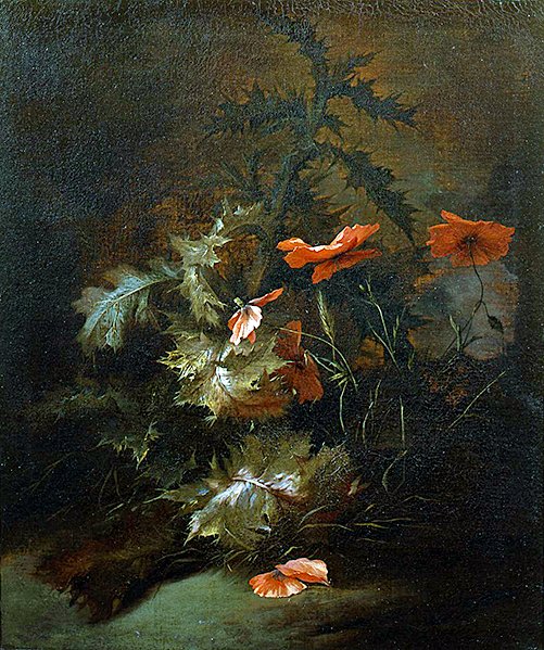 Ohdakkeet ja unikot (öljy kankaalle) tekijältä Jan van the Elder Kessel
