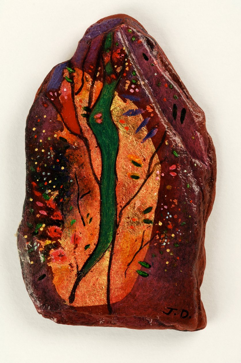 Emerald Tree, 2006 (öljy liuskekivellä) tekijältä Jane Deakin