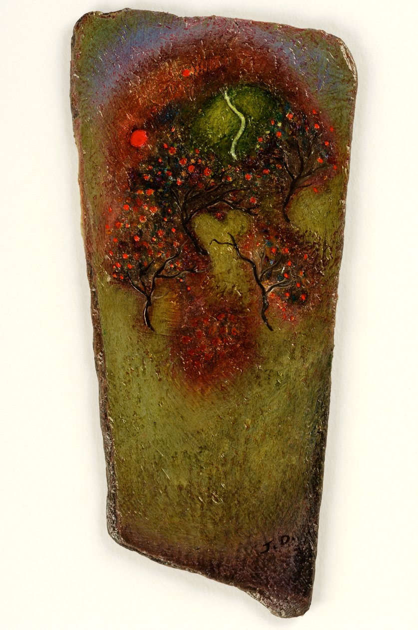 The Orchard, 2006 (öljy liuskekivellä) tekijältä Jane Deakin