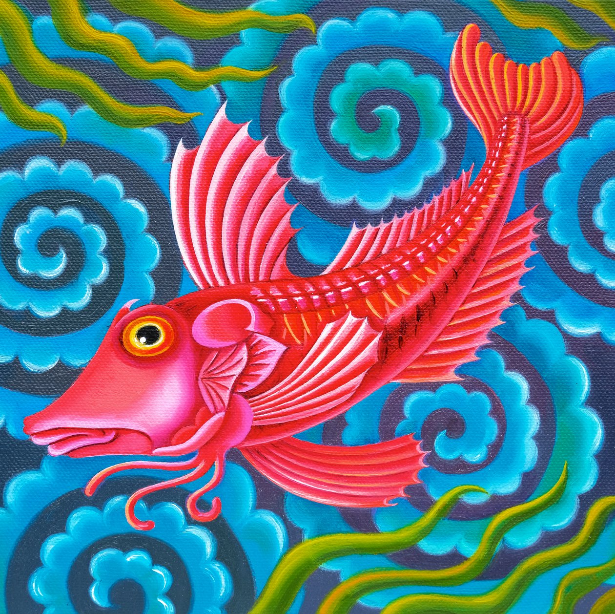 Gurnard kala, 2017, tekijältä Jane Tattersfield