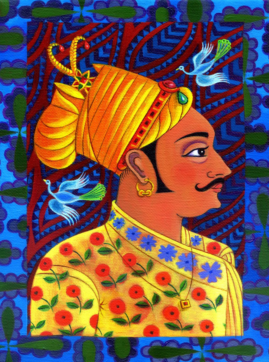 Maharaja sinisillä lintuilla, 2011, tekijältä Jane Tattersfield