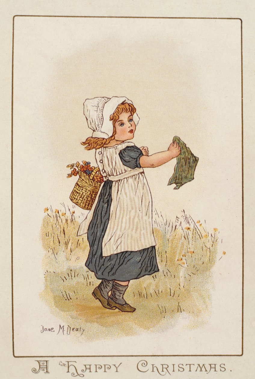 "Hyvää joulua" (chromolitho) tekijältä Jane M. Dealy