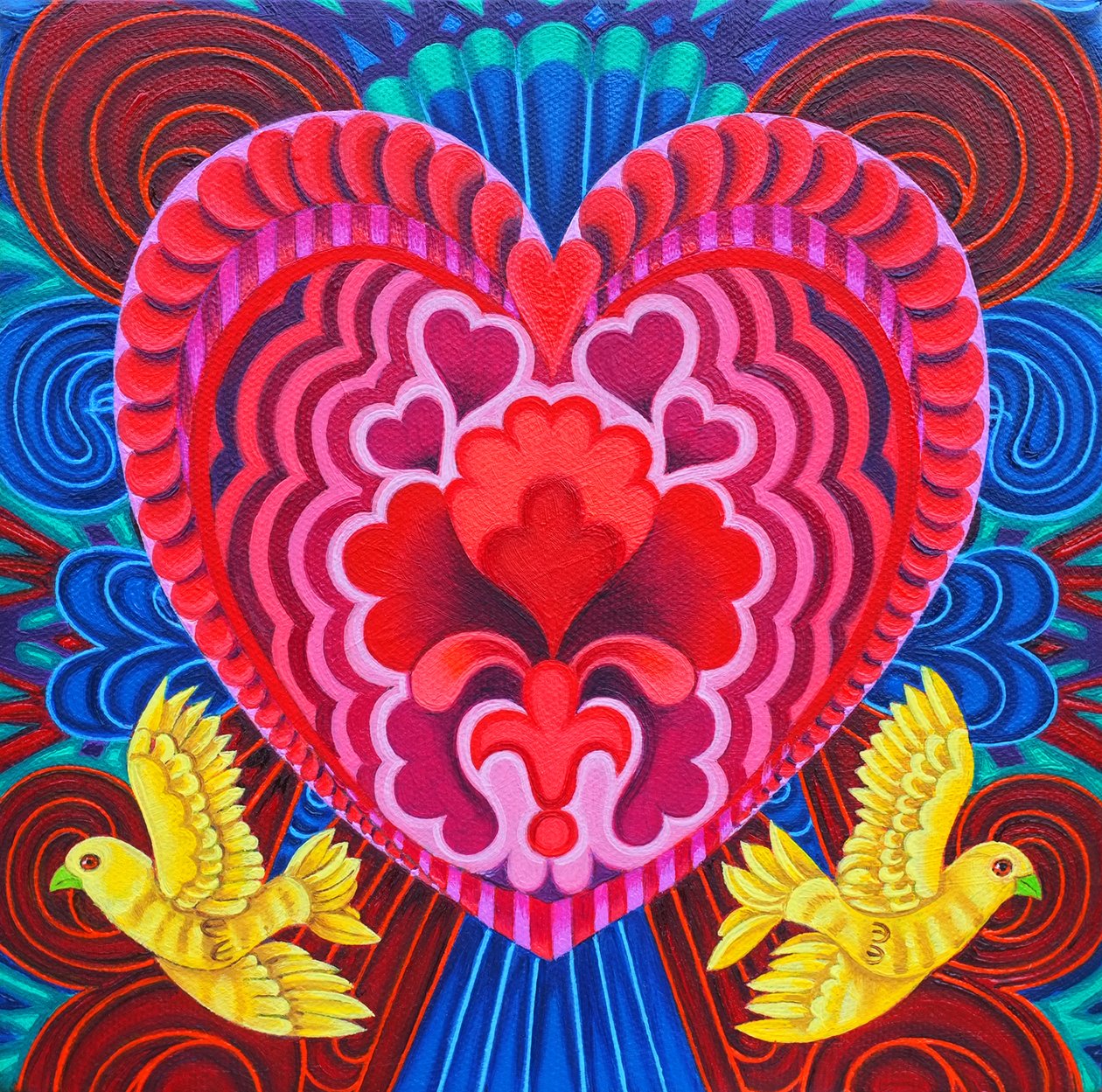 Sydän ja linnut, 2016, tekijältä Jane Tattersfield
