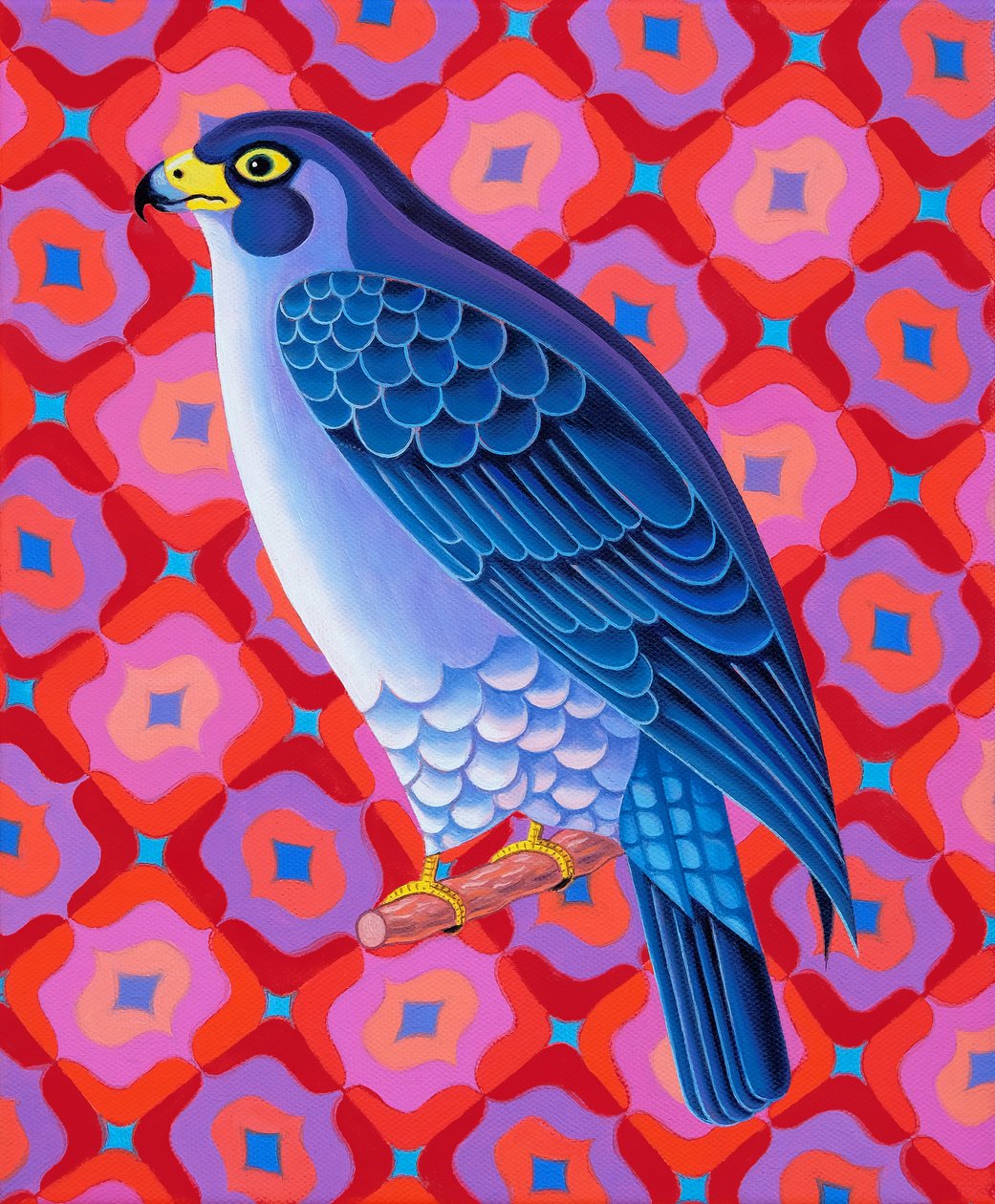 Peregrine Falcon, 2023 (öljy kankaalle) tekijältä Jane Tattersfield