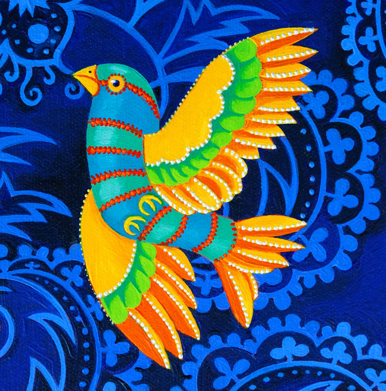 Keltasiipinen lintu, 2019 tekijältä Jane Tattersfield