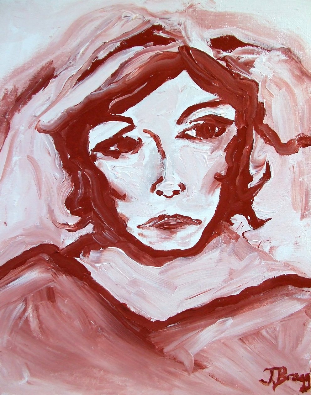 Miss Havisham, noin 2000 (akryyli kankaalle). tekijältä Janel Bragg