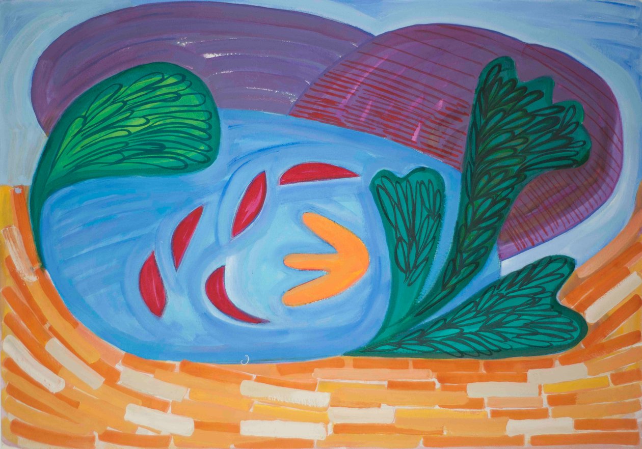 Loch Ardnamuchan, 2015 (akvarelli ja guassi) tekijältä Janet McKenzie