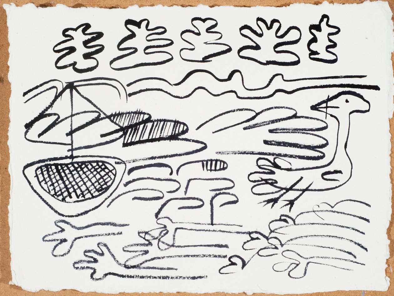 Purjehdus, 2015 (muste paperille) tekijältä Janet McKenzie